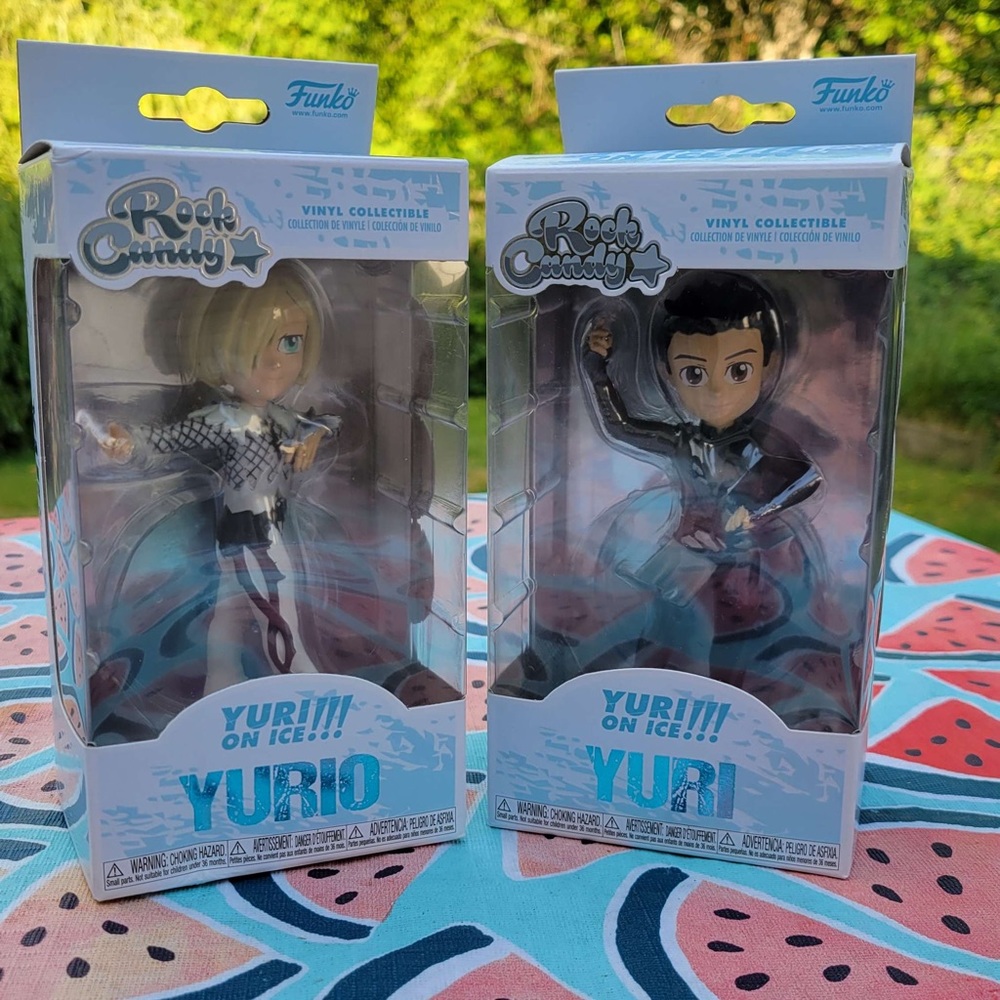 Yuri On Ice Rock Candy Figures - Yuri and Yurio